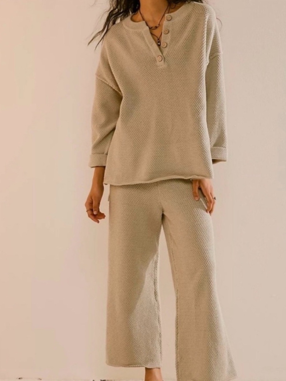 Free People Hailee Sweater Set - Tan